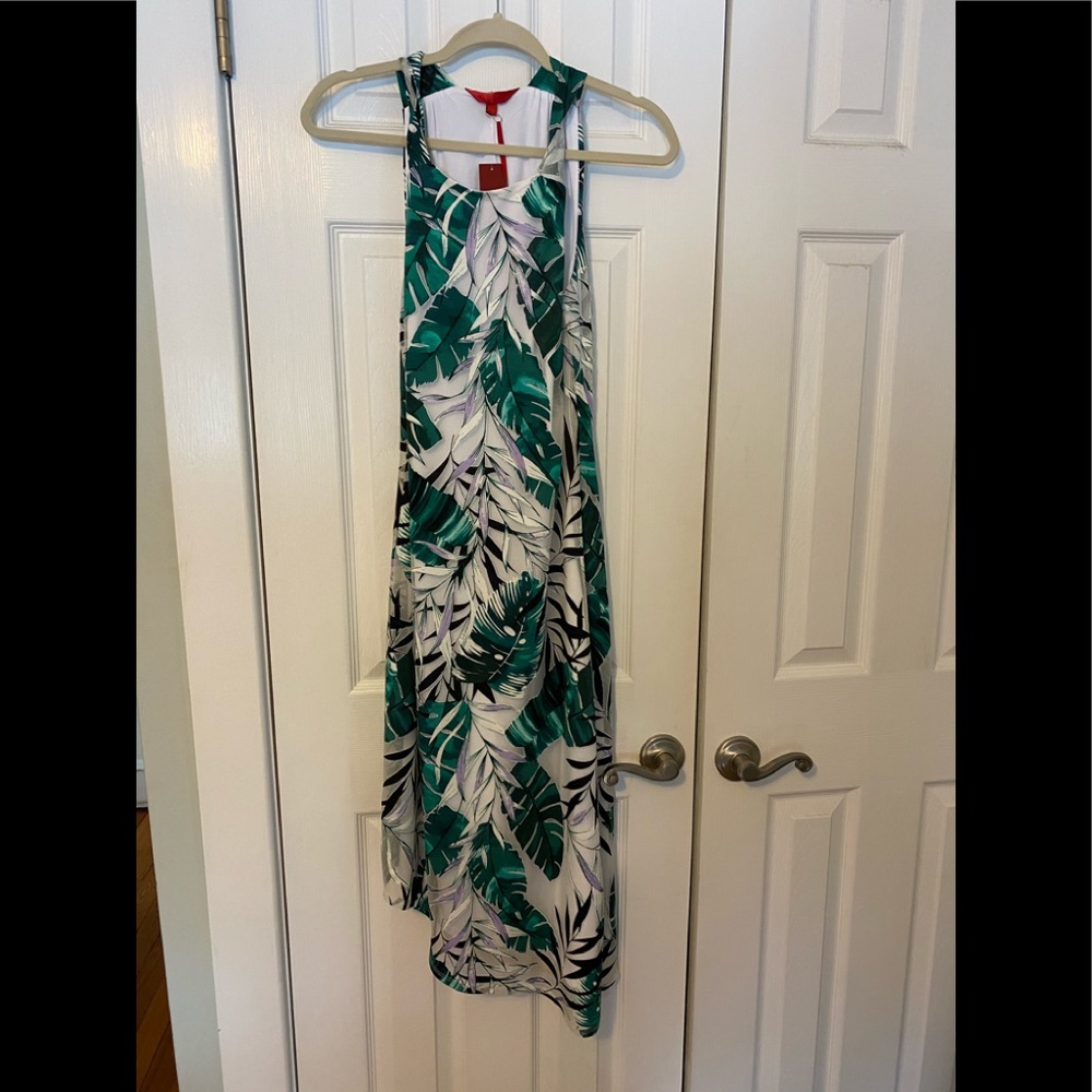 NWT Jennifer Lopez Tropical Print Asymmetrical Dress